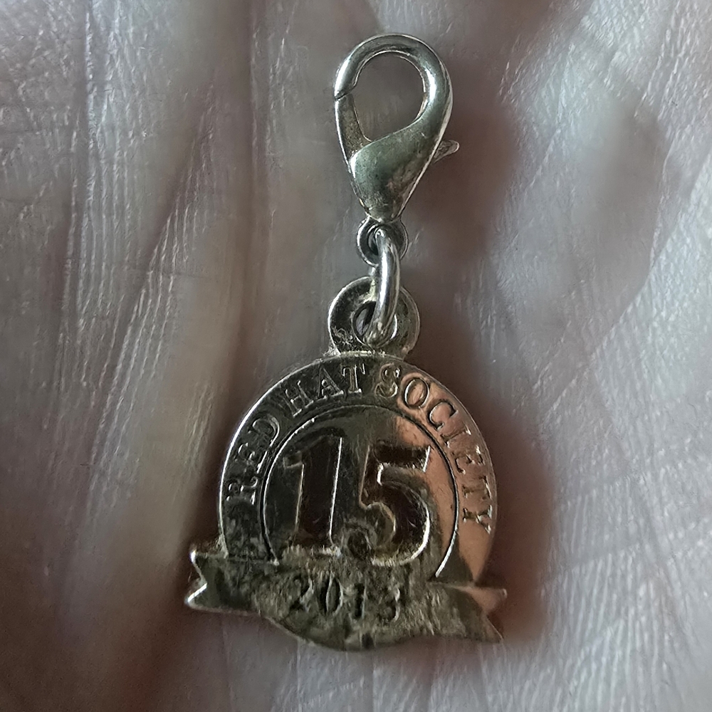 Vintage Red Hat Society Silver Charm Collectible